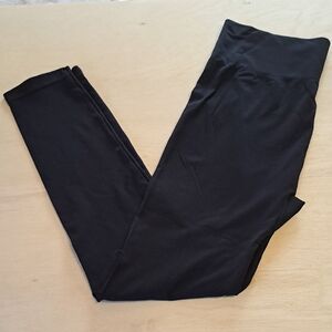 Massini Black Leggings Size Sm/Md Wide Band High Rise Clean Gusset Stretch
